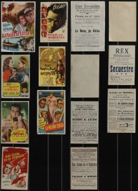 4s0896 LOT OF 7 HUMPHREY BOGART SPANISH HERALDS 1940s-1950s African Queen, Passage to Marseilles!