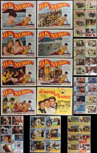 4s0308 LOT OF 86 LOBBY CARDS 1950s-1970s complete & incomplete sets from several different movies!