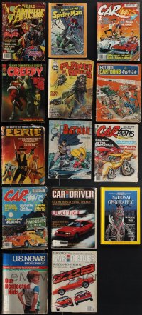 4s0406 LOT OF 14 MAGAZINES 1960s-1980s Weird Vampire, Spider-Man, Planet of the Apes & more!