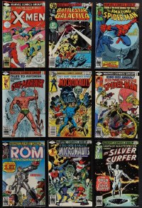 4s0174 LOT OF 9 MARVEL COMIC BOOKS 1970s X-Men, Battlestar Galactica, Amazing Spider-Man & more!