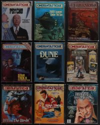 4s0423 LOT OF 9 CINEFANTASTIQUE MOVIE MAGAZINES 1980s Psycho, Dune, Star Trek, The Birds & more!