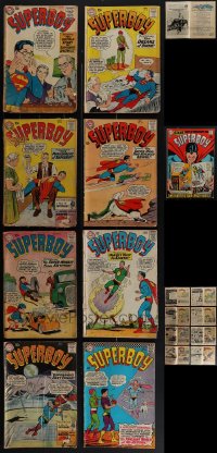 4s0172 LOT OF 9 SUPERBOY COMIC BOOKS 1950s-1960s cool DC Comics superhero stories!