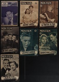 4s0429 LOT OF 7 FRENCH MOVIE MAGAZINES 1940s-1950s filled with great images & informaiton!