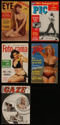 4s0875 LOT OF 5 SEXPLOITATION DIGEST MAGAZINES 1950s-1960s filled with sexy images & articles!