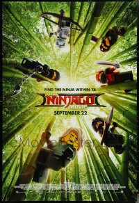 4s1019 LOT OF 5 UNFOLDED DOUBLE-SIDED 27X40 LEGO NINJAGO MOVIE CAST STYLE ADVANCE ONE-SHEETS 2017