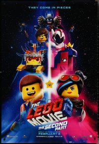 4s1021 LOT OF 5 UNFOLDED DOUBLE-SIDED 27X40 LEGO MOVIE 2: THE SECOND PART ADVANCE ONE-SHEETS 2019