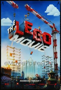 4s1020 LOT OF 5 UNFOLDED DOUBLE-SIDED 27X40 LEGO MOVIE TEASER ONE-SHEETS 2014 construction image!