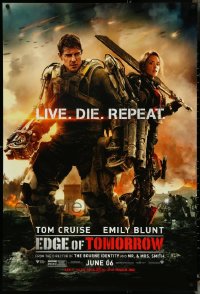 4s1025 LOT OF 5 UNFOLDED DOUBLE-SIDED 27X40 EDGE OF TOMORROW TEASER ONE-SHEETS 2014 June 6 style!