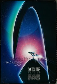 4s0995 LOT OF 5 UNFOLDED SINGLE-SIDED 27X40 STAR TREK: GENERATIONS ADVANCE ONE-SHEETS 1994