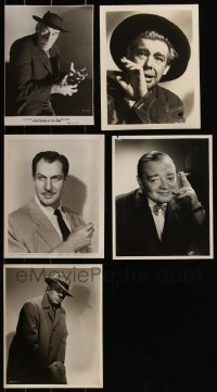 4s0841 LOT OF 5 1940S-50S VILLAINS OF THE SCREEN 8X10 STILLS 1940s-1950s Price, Lorre, Chaney!