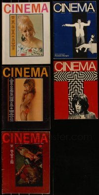 4s0436 LOT OF 5 CINEMA MOVIE MAGAZINES 1960s-1970s filled with great images & information!