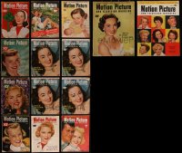 4s0405 LOT OF 14 MOTION PICTURE MOVIE MAGAZINES 1950s filled with great images & information!