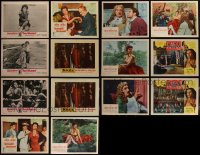 4s0371 LOT OF 14 SOPHIA LOREN LOBBY CARDS 1950s-1960s incomplete sets from several of her movies!