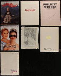 4s0494 LOT OF 7 JULIE ANDREWS PRESSKITS 1969 - 2001 containing a total of 104 8x10 stills in all!