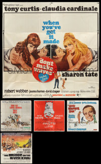 4s0114 LOT OF 5 FOLDED SIX-SHEETS 1960s great images from a variety of different movies!