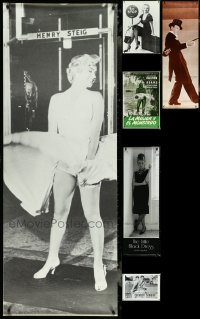 4s0005 LOT OF 6 UNFOLDED COMMERCIAL POSTERS 1970s-1990s Marilyn Monroe, Audrey Hepburn & more!