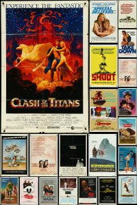 4s0229 LOT OF 67 FOLDED ONE-SHEETS 1970s-1980s great images from a variety of different movies!