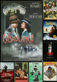 4s0936 LOT OF 9 MOSTLY UNFOLDED SPANISH POSTERS 1970s-2020s a variety of cool movie images!