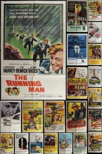 4s0219 LOT OF 83 FOLDED ONE-SHEETS 1950s-1970s great images from a variety of different movies!