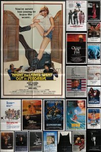 4s0226 LOT OF 69 FOLDED ONE-SHEETS 1970s-1980s great images from a variety of different movies!