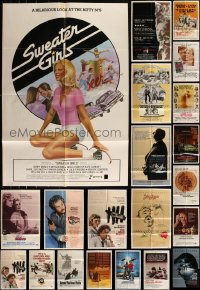 4s0215 LOT OF 90 1970S & NEWER FOLDED ONE-SHEETS 1970s-2000s great images from a variety of movies!