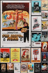 4s0232 LOT OF 65 1970S & NEWER FOLDED ONE-SHEETS 1970s-2000s great images from a variety of movies!