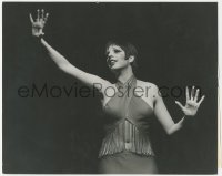 4t0365 CABARET 9.5x11.75 still 1971 great close up of Liza Minnelli on stage in bra-less dress!