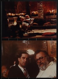 4t0385 ONCE UPON A TIME IN AMERICA 2 color 8x11.75 stills 1984 Robert De Niro & Sergio Leone candid!