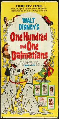 4t0255 ONE HUNDRED & ONE DALMATIANS 3sh 1961 most classic Walt Disney canine family cartoon, rare!