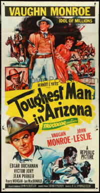 4t0261 TOUGHEST MAN IN ARIZONA 3sh 1952 art of Vaughn Monroe, Idol of Millions & Joan Leslie!