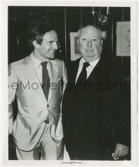 4t1421 ALFRED HITCHCOCK/FRANCOIS TRUFFAUT 8.25x9.75 still 1974 French guest at his birthday party!