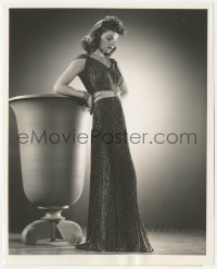 4t1424 ANN SHERIDAN 8x10 still 1939 modeling a stunning pleated formal gown, Naughty But Nice!