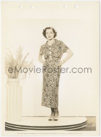 4t1426 ANN SHERIDAN 8x11 key book still 1935 modeling informal dress of red, white & black cotton!