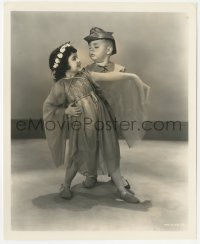 4t1428 ARBOR DAY 8x10 still 1936 Our Gang, great c/u of Spanky McFarland & Darla Hood dancing!