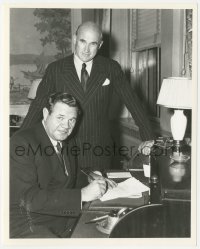 4t1432 BABE RUTH/SAMUEL GOLDWYN 8x10 news photo 1960s signing contract for Life of Lou Gehrig movie!