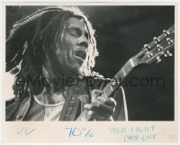 4t1442 BOB MARLEY 8x10 still 1975 the legendary Jamaican reggae singer performing by Jim Anderson!