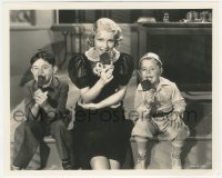 4t1443 BORED OF EDUCATION 8.25x10 still 1936 Our Gang, Rosina Lawrence between Spanky & Alfalfa!