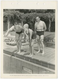 4t1451 BUSTER CRABBE/HAROLD LLOYD 8x11 key book still 1936 swimming champ teaches silent star!