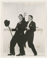 4t1476 DEAN MARTIN/JERRY LEWIS TV 8x10 still 1954 performing in tuxedos for the Colgate Comedy Hour!