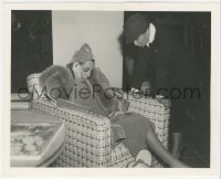 4t1482 DOROTHY ARZNER/JOAN CRAWFORD 8x10 still 1937 candid on the set of The Bride Wore Red!