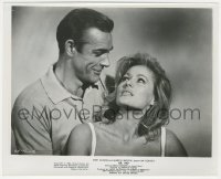 4t1485 DR. NO 8.25x10 still 1963 c/u of Sean Connery as James Bond smiling down at Ursula Andress!