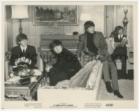 4t1514 HARD DAY'S NIGHT 8x10.25 still 1964 Beatles Paul, John, Ringo & George relax in living room!