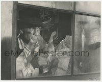 4t1521 HIGH NOON 8x10 still R1956 close up of Gary Cooper with gun drawn behind broken window!