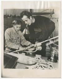 4t1527 HUMPHREY BOGART/LAUREN BACALL 6.5x8.5 news photo 1947 preparing for yawl race to Honolulu!