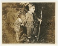 4t1570 LITTLE SINNER 8x10 still 1935 Buckwheat hiding behind Spanky with fishing pole, Our Gang!