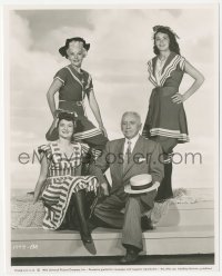 4t1574 MACK SENNETT 8x10 key book still 1954 w/ladies from Abbott & Costello Meet the Keystone Kops!