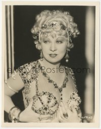 4t1577 MAE WEST 7.75x9.25 still 1933 in wild outfit & holding her breasts from I'm No Angel