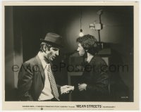 4t1589 MEAN STREETS 8x10.25 still 1973 great close up of Robert De Niro & Harvey Keitel, Scorsese!