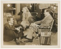 4t1591 MR. SMITH GOES TO WASHINGTON candid 8x10 still 1939 Stewart, Arthur & Capra laughing on set!