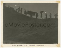 4t1592 MUMMY 8x10.25 still 1932 cool silhouette of men carrying sarcophagus across the desert!